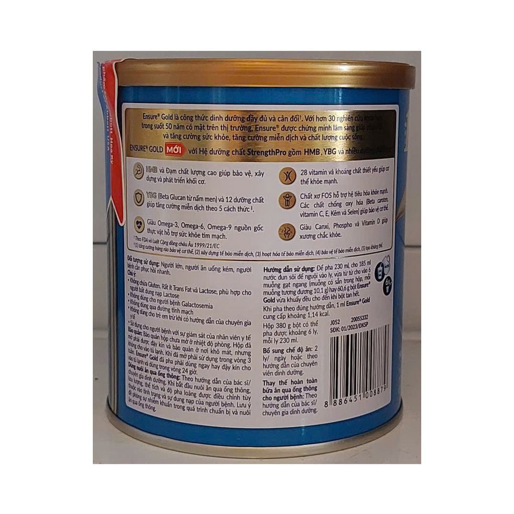 Sữa bột Ensure Gold Abbott ít ngọt (HMB) 380g