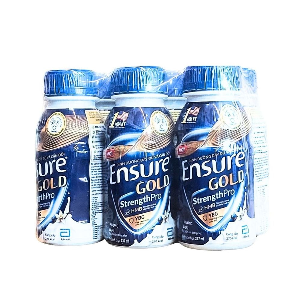 Lốc 6 chai Ensure Gold 237ml/chai - hương Vani (phiên bản mới)