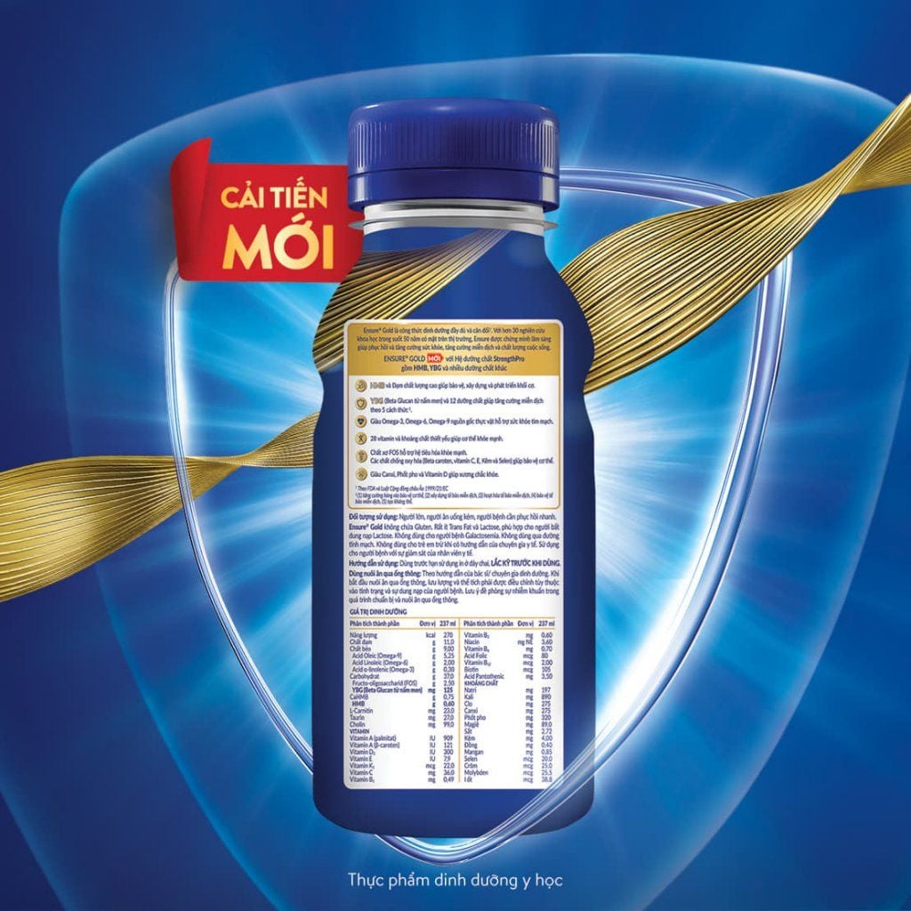 Lốc 6 chai Ensure Gold 237ml/chai - hương Vani (phiên bản mới)