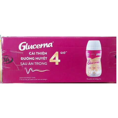 Thùng 24 chai sữa nước Glucerna 220ml Dành Cho Người Đái Tháo Đường Và Tiền Đái Tháo Đường