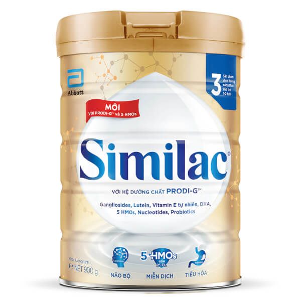 Sữa bột Similac 3 900g đột phá dinh dưỡng 5G mới cho trẻ từ 1-2 tuổi miễn dịch khỏe nhanh trí tựa 