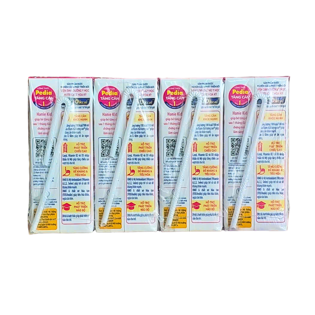 Lốc 4 hộp sữa pha sẵn 180ml Nutricare Hanie Kid - Cho trẻ từ 1 tuổi trở lên