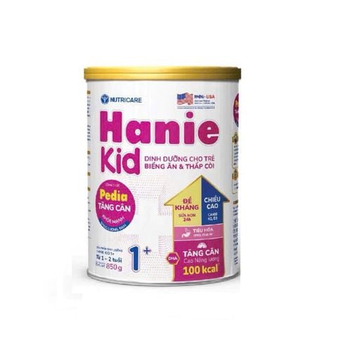 Sữa bột Nutricare Hanie Kid 1+  850g - Cho bé từ 1 đến 2 tuổi.
