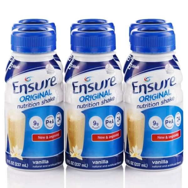 Lốc 6 chai Thực phẩm dinh dưỡng y học Ensure dạng lỏng hương vani 237ML - 4 lốc/thùng
