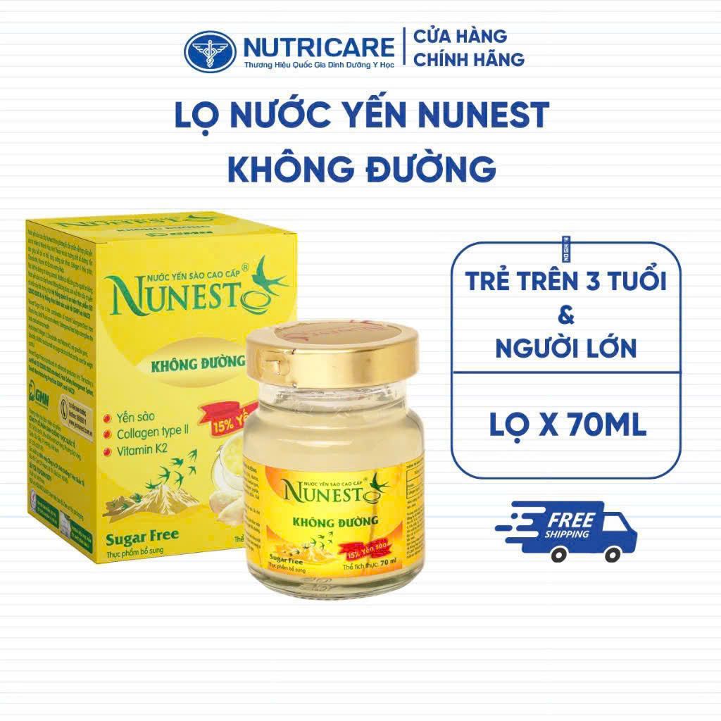 Nước Yến NuNest Không Đường