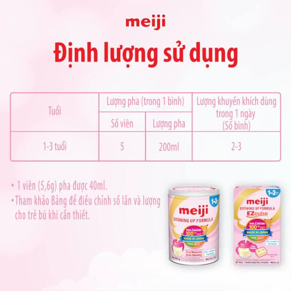 Sữa bột Meiji Growing up Formula 800g (12-36 tháng)