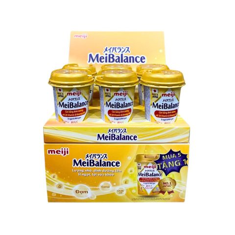 Lốc 6 hộp thực phẩm bổ sung Meiji MeiBalance 125ml hương ngũ cốc dành cho người lón.