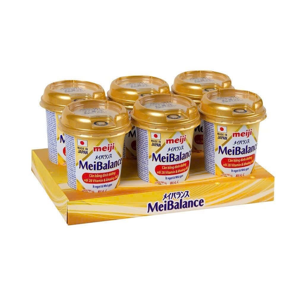 Lốc 6 hộp thực phẩm bổ sung Meiji MeiBalance 125ml hương ngũ cốc dành cho người lón.