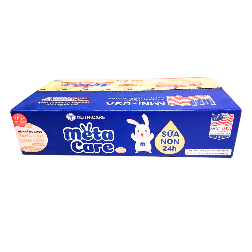 Lốc 4 hộp sữa pha sẵn 110ml MetaCare Eco - Cho bé từ 1 tuổi trở lên (Meta Care Xanh)