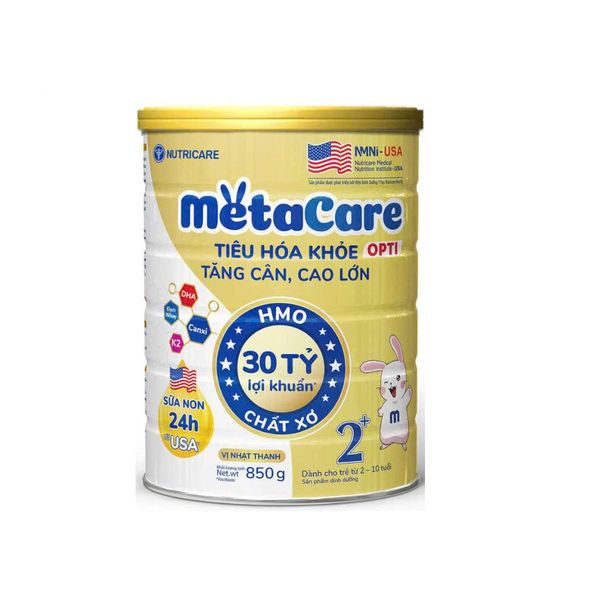Sữa bột MetaCare OPTI 2+  850g - Cho bé từ 2 đến 10 tuổi.