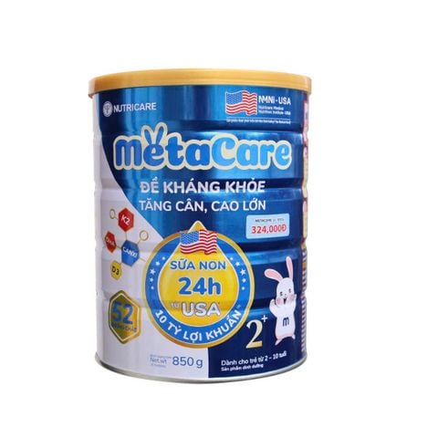 Sữa bột MetaCare 2+  850g - Cho bé từ 2 đến 10 tuổi.