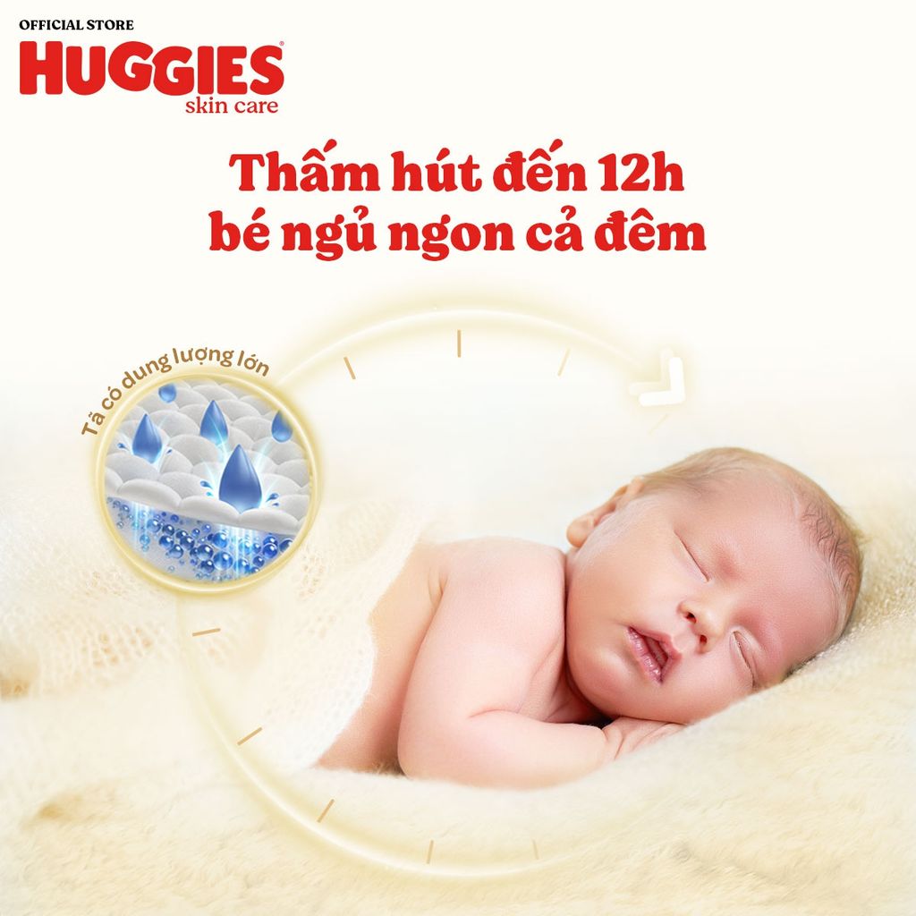Miếng lót sơ sinh NB108 Huggies Dry Tràm Trà Tự Nhiên