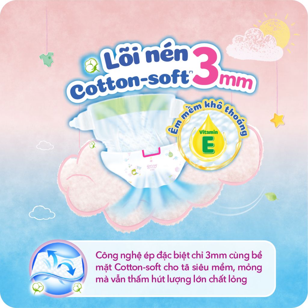 Miếng lót Bobby size Newborn 1 108 miếng (dưới 5kg)