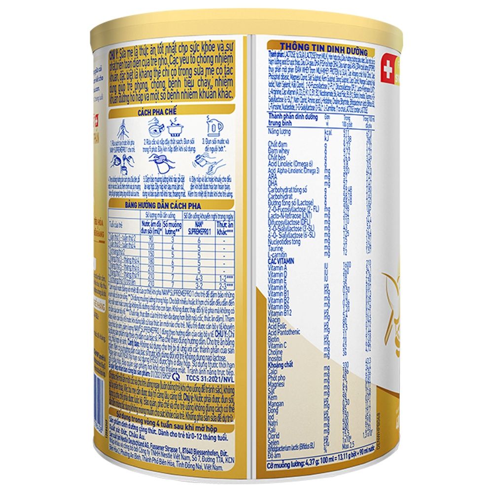 Sữa dinh dưỡng công thức Nestlé NAN SUPREMEPRO 1 5HMO lon 400g