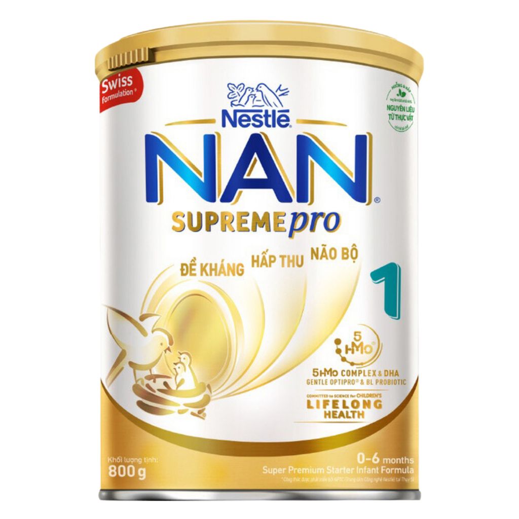 Sữa bột Nestlé NAN SUPREMEPRO 1 800g (0-6 tháng)