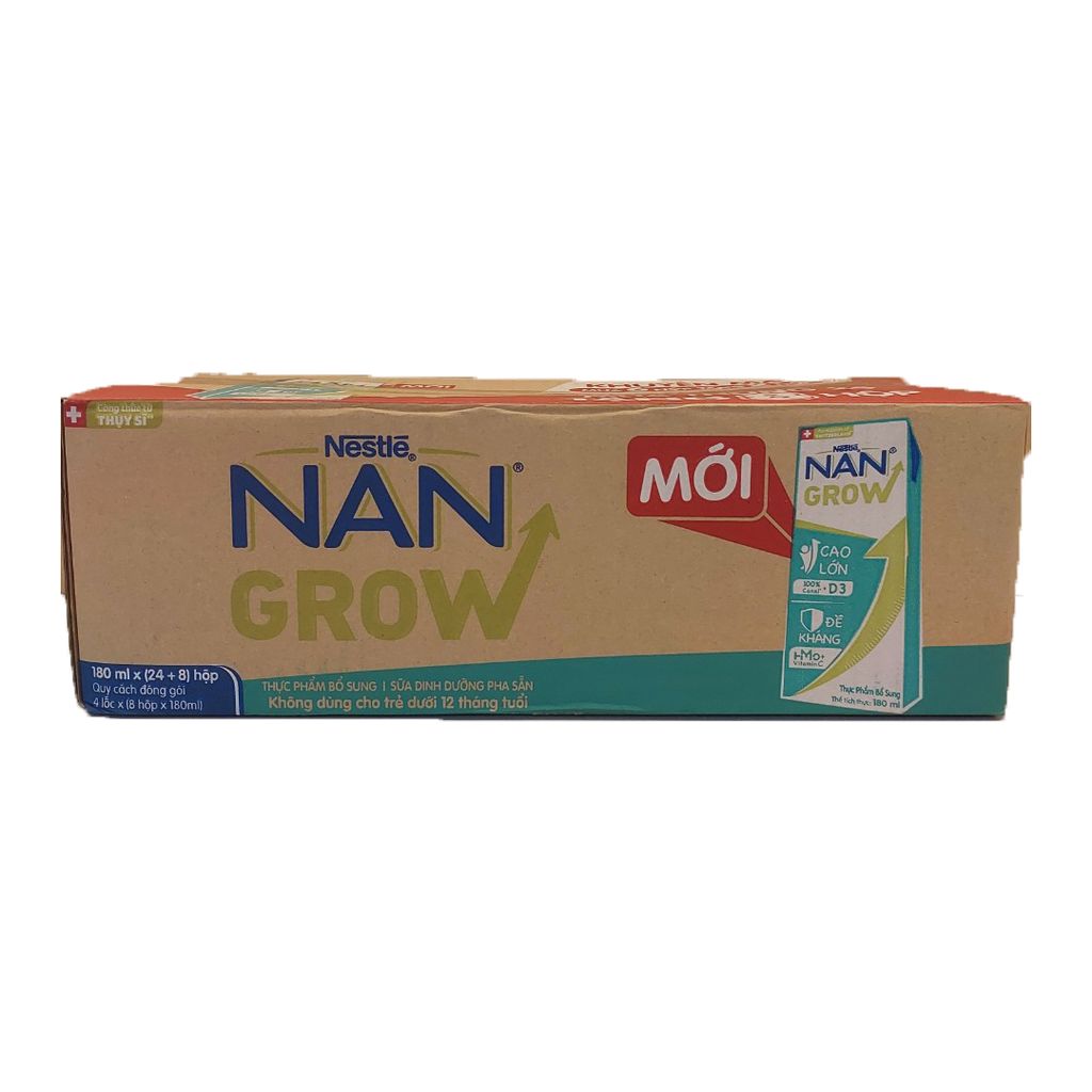 Thùng 32 hộp Sữa pha sẵn NAN GROW 6 (32x180ml) cho trẻ từ 1 tuổi