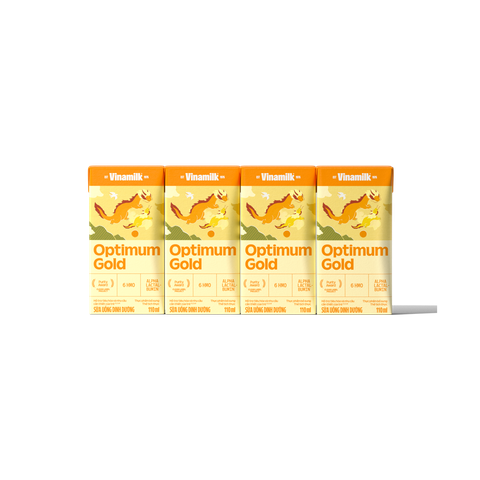 Lốc 4 hộp Sữa bột pha sẵn Optimum Gold - hộp 110ml