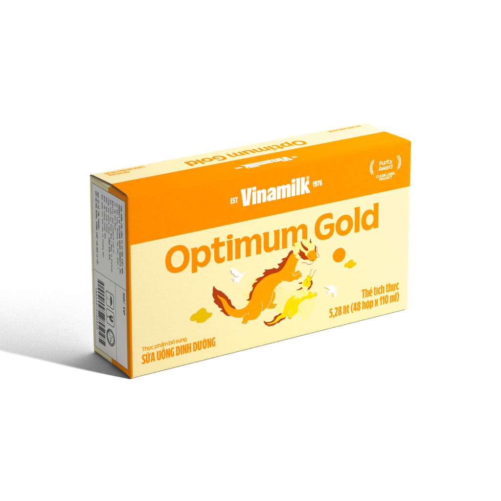 Thùng 48 hộp Sữa VNM Optimum 110ml - Sữa bột pha sẵn hỗ trợ Tăng cân, chiều cao, tiêu hóa, phát triển não- Mẫu mới.