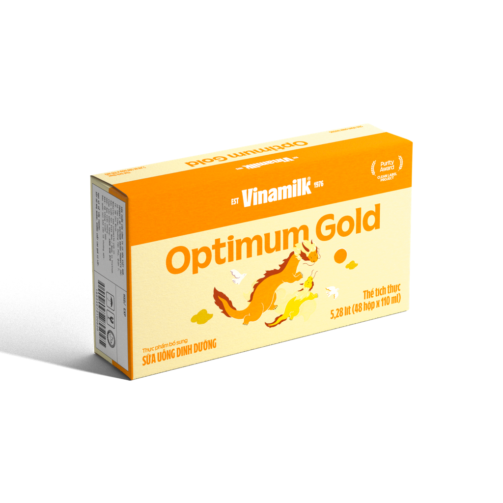 Lốc 4 hộp Sữa bột pha sẵn Optimum Gold - hộp 110ml