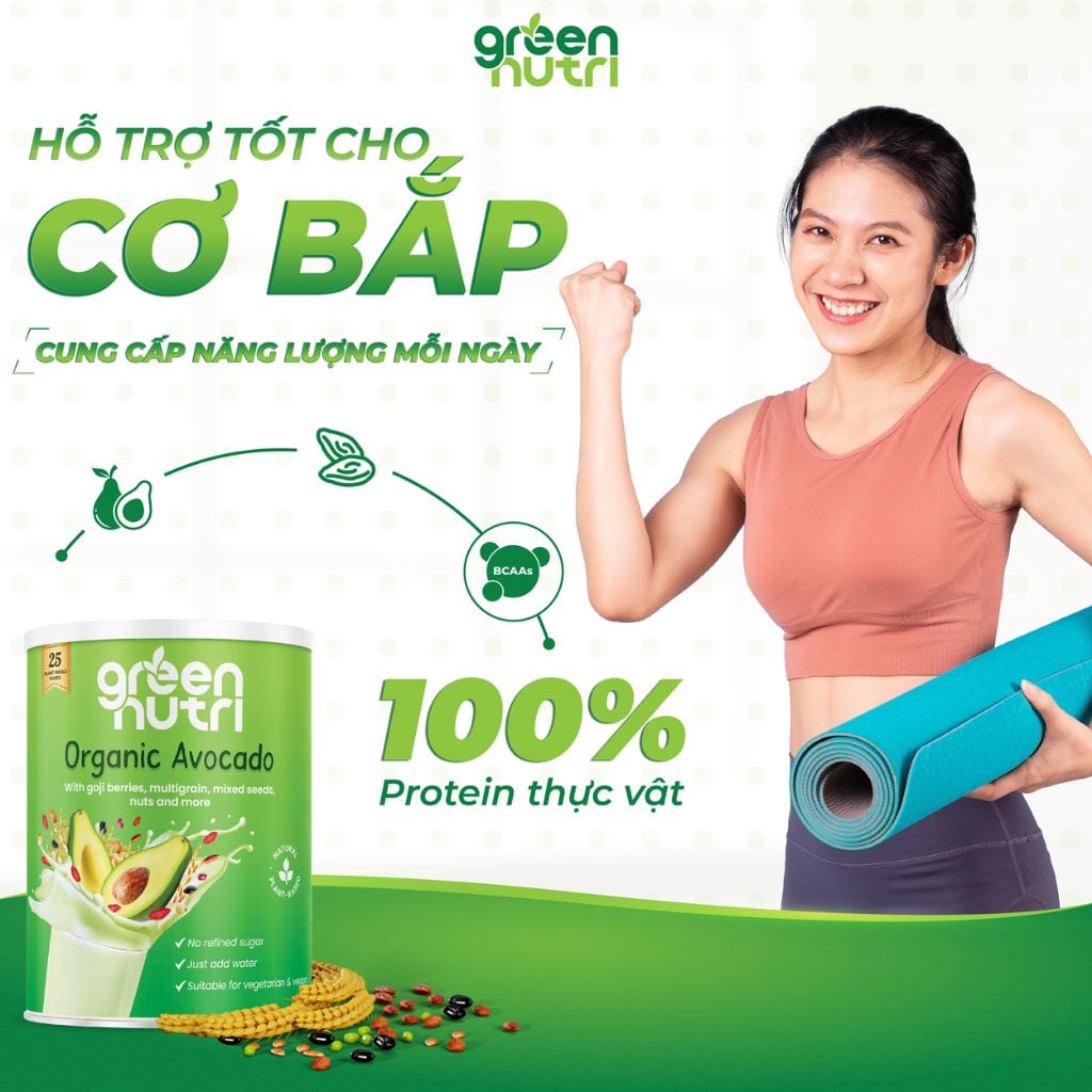 Sữa Hạt 25 Green Nutri Organic Avocado Lon 750g