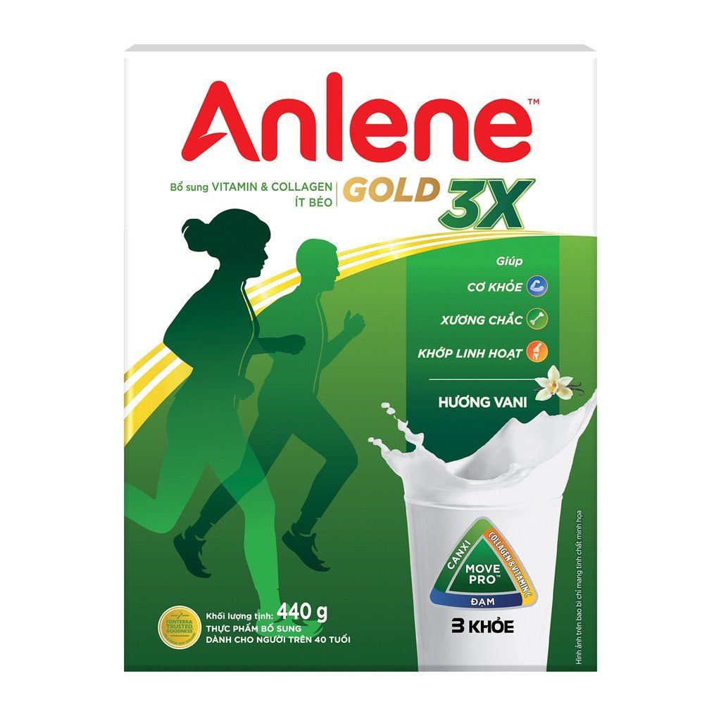 Sữa bột Anlene Gold Movepro 3X Hộp 440g Vani (trên 40 tuổi)