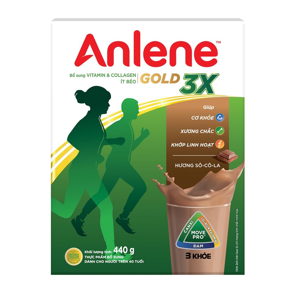 Sữa bột Anlene Gold Movepro Hộp 440g chocolate (Anlene socola 440g)