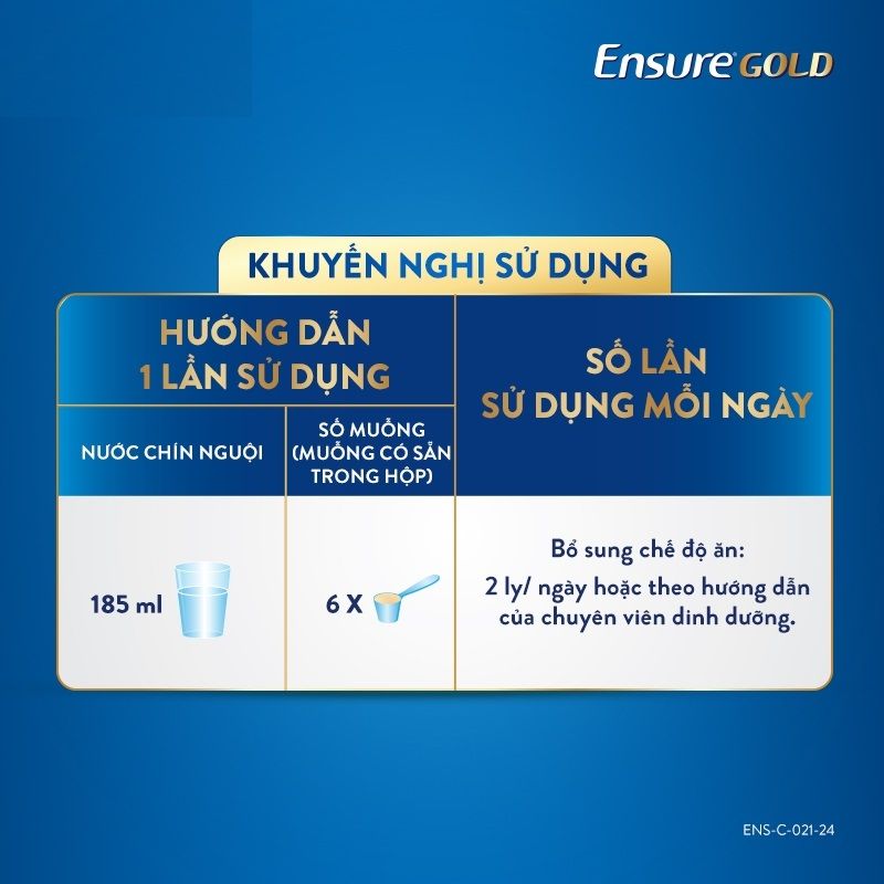 Sữa bột Ensure Gold Abbott hương vani (HMB) 380g