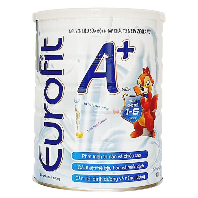 Sữa bột Eurofit A+ Lon 900g (cho bé từ 1-6 tuổi)