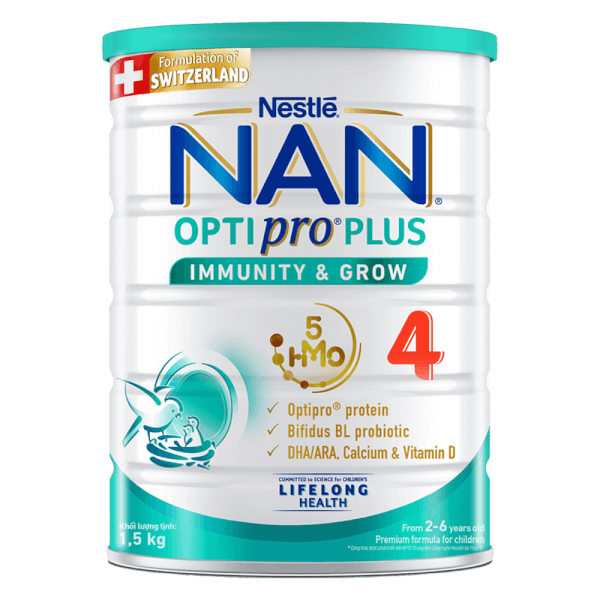 Sữa bột Nestle NAN Optipro 4 HM-O cho trẻ trên 2 tuổi 1.5kg