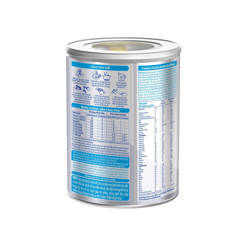 Sữa bột NAN Expert Pro Lactose Free 380g (0 - 36 tháng)