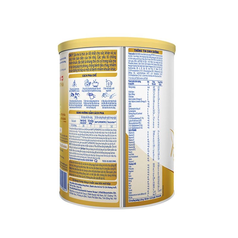 Sữa Bột Nestlé NAN SupremePro 2 lon 800g với 5HMO & đạm Gentle Optipro nhập khẩu nguyên lon từ Đức