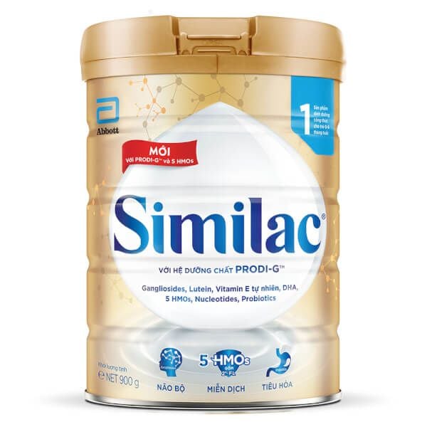 Sữa bột Similac 1 900g đột phá dinh dưỡng 5G cho trẻ từ 0-6 tháng tuổi miễn dịch khỏe nhanh trí tựa 