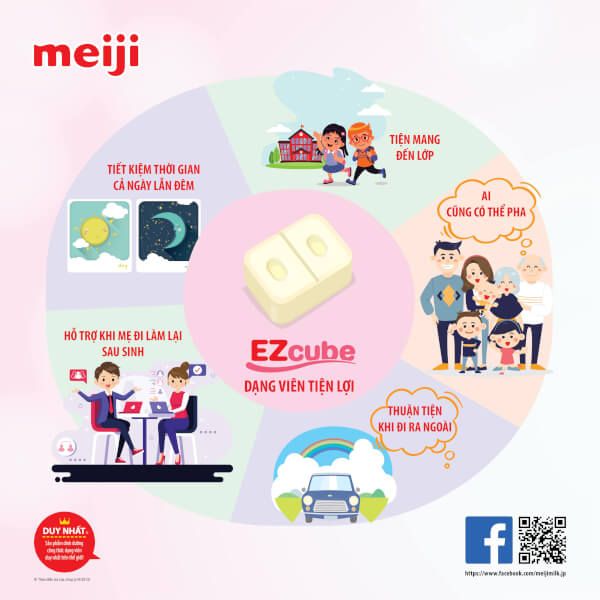 Sữa bột Meiji 20 thanh Growing up Formula 540g  (12-36 tháng)