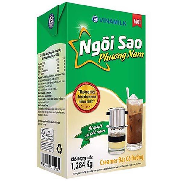 Sữa đặc VNM Ngôi Sao Phương Nam xanh lá hộp giấy 1284g