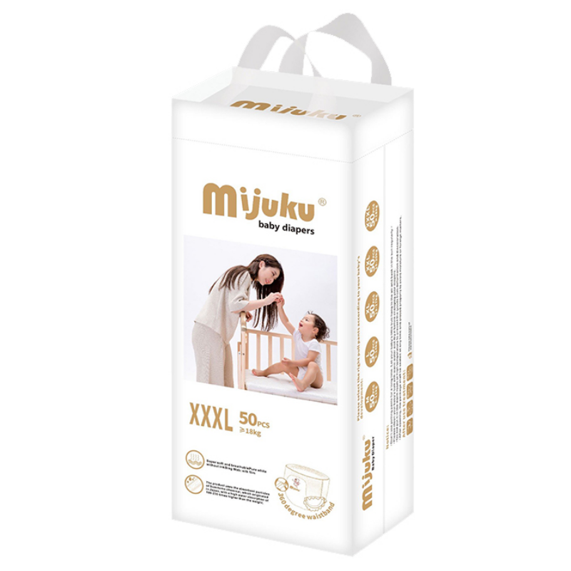 Tã quần cao cấp Mijuku bịch 50 miếng cho bé Size XXXL (>18kg)