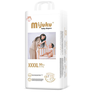 Tã quần cao cấp Mijuku bịch 50 miếng cho bé Size XXXXL (22-27kg)