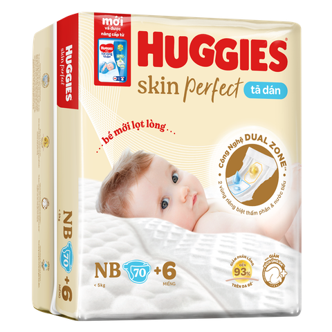 Tã dán lọt lòng Huggies Dry NB 70 miếng