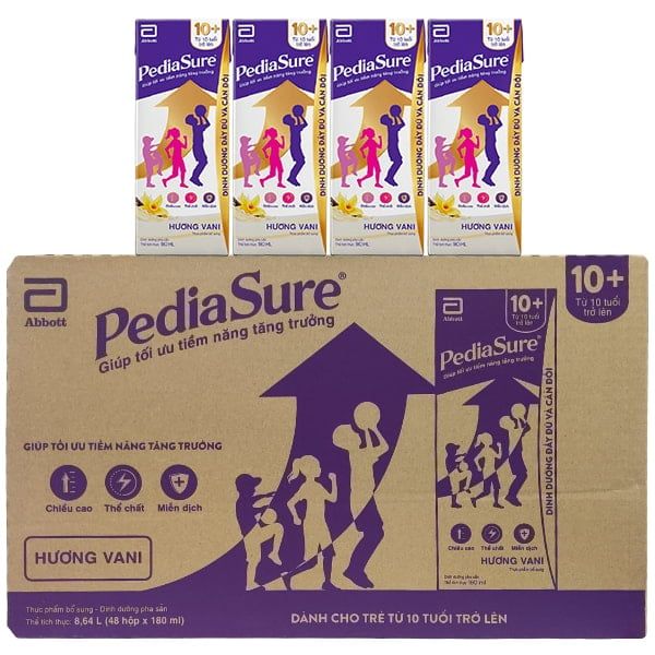 Thùng 48 Hộp Pediasure 10+ Cho Trẻ Từ 10 Tuổi 180ml/Hộp