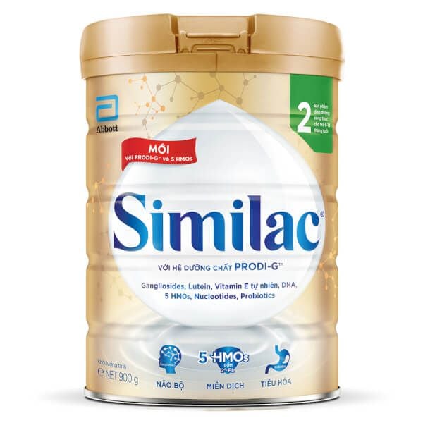 Sữa bột Similac 2 900g đột phá dinh dưỡng 5G cho trẻ từ 6-12 tháng tuổi miễn dịch khỏe nhanh trí tựa 