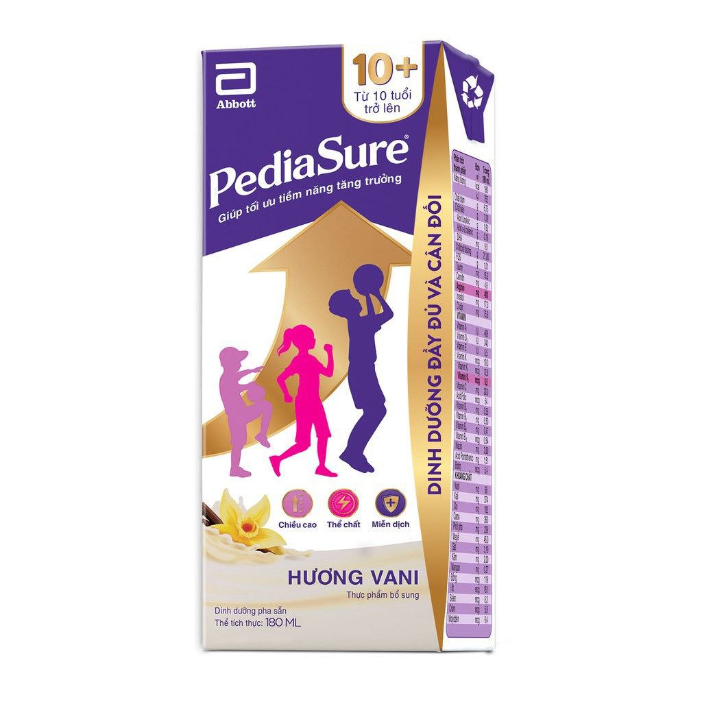 Thùng 48 Hộp Pediasure 10+ Cho Trẻ Từ 10 Tuổi 180ml/Hộp