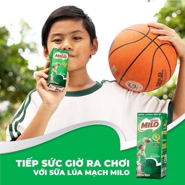 Lốc 4 Hộp Sữa Năng Lượng Milo Vị Lúa Mạch 180ml ( giá bán đã trừ khuyến mãi )