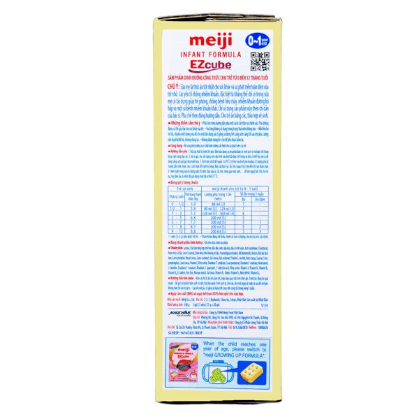 Sữa bột Meiji nhập khẩu 20 thanh Infant Formula Ezcube 540g (0-12 tháng)