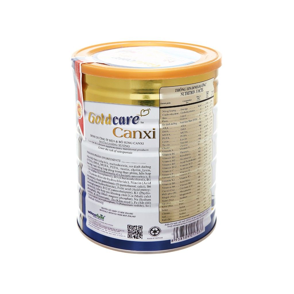 [Combo 2 lon ]  Sữa bột Wincofood Goldcare Canxi lon 850g: