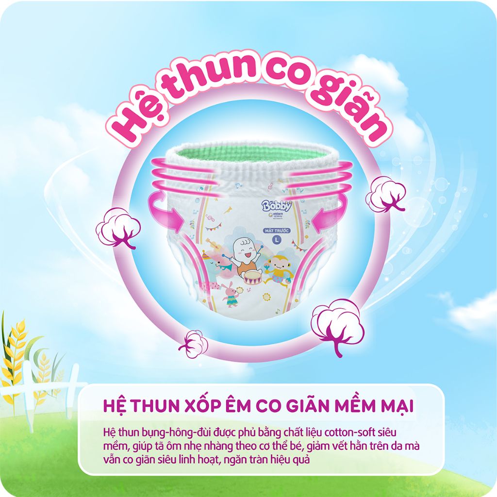 Tã quần Bobby Lõi nén thần kỳ 3mm XXXL22 - Tinh chất gạo non
