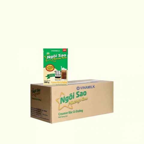 Combo 2 Thùng 48 hộp Creamer sữa đặc Ngôi Sao Phương Nam xanh lá Hộp giấy 380g ( 24 hộp / thùng )