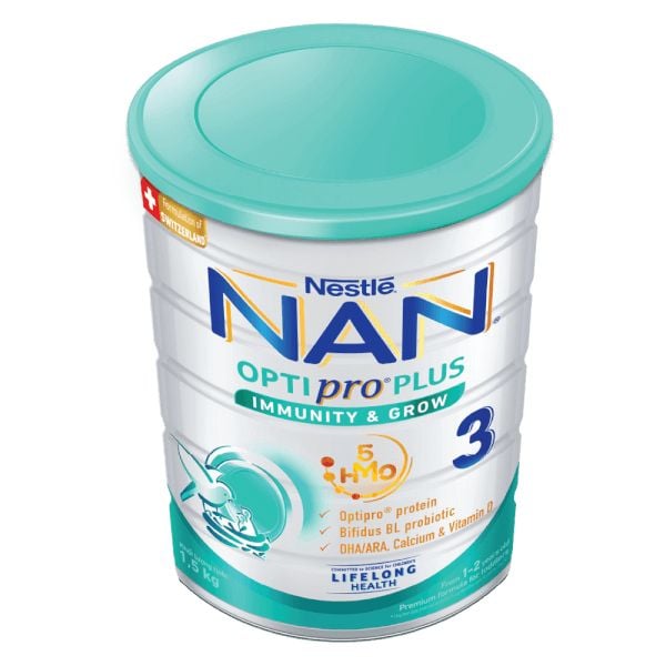 Sữa bột Nan Optipro PLUS 3 1.5kg với 5HMO (1-2 tuổi)