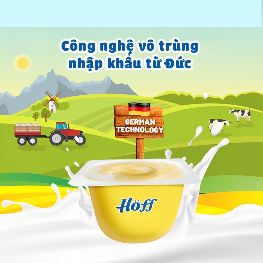 Lốc 4 hộp Váng Sữa vị VANI Hoff cho bé từ 6 tháng tuổi, giàu protein và canxi, tăng cường hệ miễn dịch