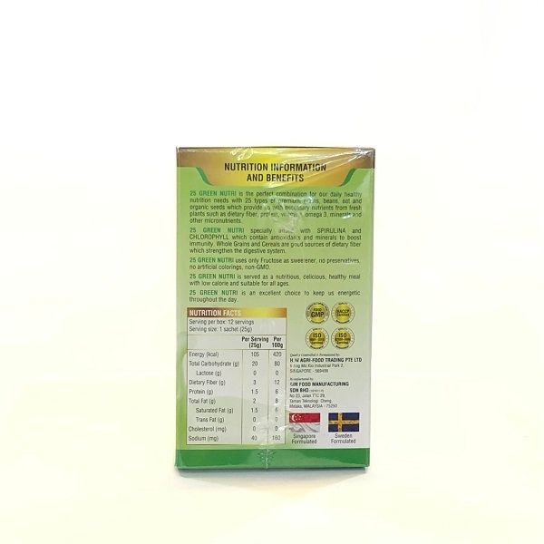 Sữa Hạt Ngũ Cốc 25 Green Nutri Singapore Chính Hãng [Nhập khẩu 100%] hộp 300g