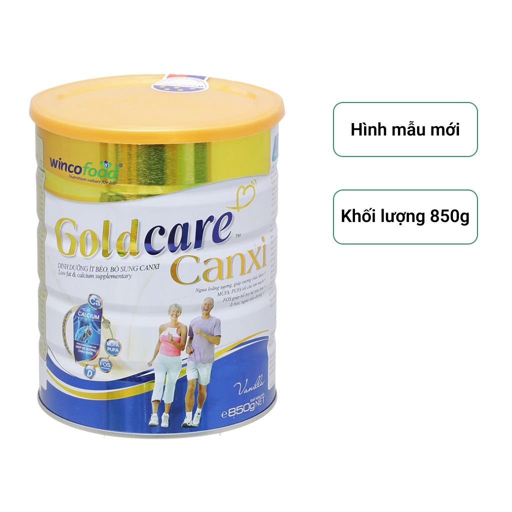 [Combo 2 lon ]  Sữa bột Wincofood Goldcare Canxi lon 850g: