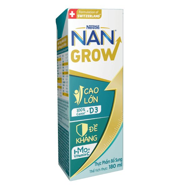 Lốc 4 hộp sữa dinh dưỡng pha sẵn Nestlé NANGROW (4x180ml)